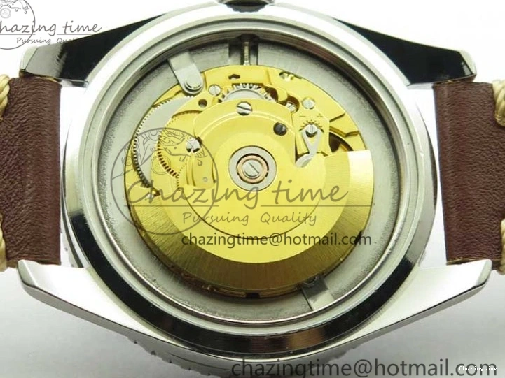 0117 Vintage Seamaster 300 No Date SS B12 Black Dial On Brown Leather Strap A2836 (Free Nylon Strap) Comfortable 7912